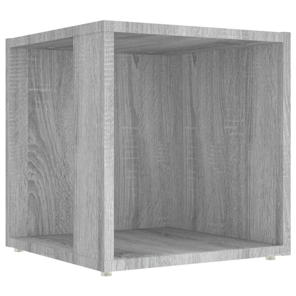 Vidaxl Príručný stolík sivý dub sonoma 33x33x34,5 cm spracované drevo